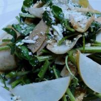 Watercress Endive Salad · Gorgonzola, Walnuts, Pear & Aged Balsamic Vinaigrette