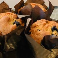 Vegan Blueberry Muffin · Sugar, lemon zest, salt, rice milk, canola oil, lemon extract, apple cider vinegar, fresh bl...