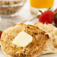 Buttered English Muffin · A soft, chewy english muffin toasted till golden-brown.