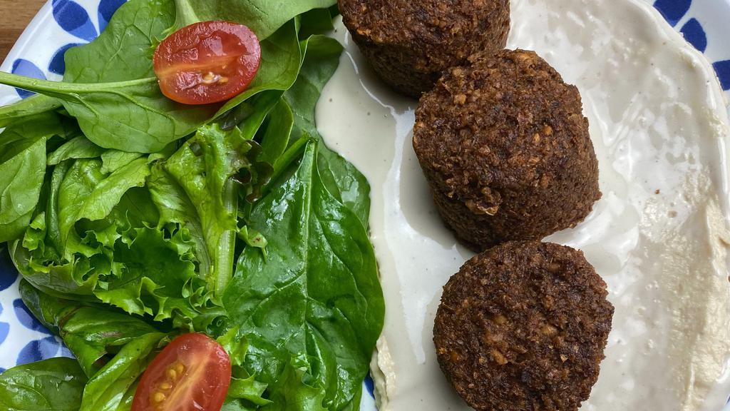 Falafel · 4 pcs fried ball of ground chickpeas.