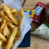 Meatballs Wrap · served with french  fries