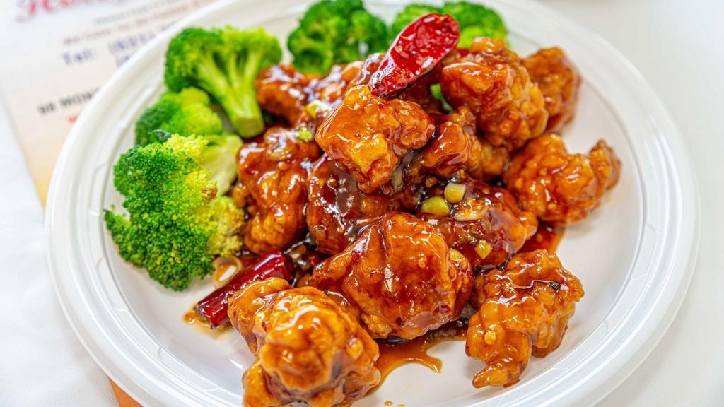 General Tso'S Chicken · Hot. Crispy chicken fillet in spicy honey sauce.
