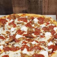 Eggplant Rollatini Specialty Pizza · Topped with freshly breaded and fried Eggplant and Ricotta cheese.
