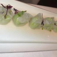 Edamame Dumplings (6) · Truffle Miso Broth