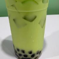 Honeydew Milk Bubble Tea · Green Tea