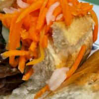 Vegetarian Pork Sandwich · Vegetarian. Vegetarian pork w. mayo, butter, cucumber, julienne carrots & daikon radish, and...