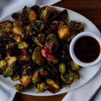 Brussels Sprouts · Duck Bacon, Soy Fig Reduction