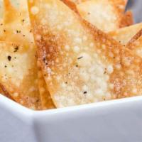 Wonton Chips · Crispy wonton chips as a perfect light snack with any meal or dip.
