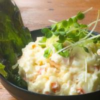 Potato Salad · Potatoes, carrots, apple, and scallions tossed in Japanese mayo, topped with kaiware.