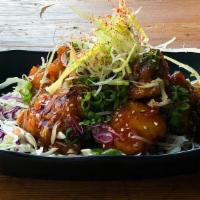 Chicken Nanban Appetizer · Mild. Lightly battered and fried chicken, glazed with spicy sweet and sour sauce. Topped wit...