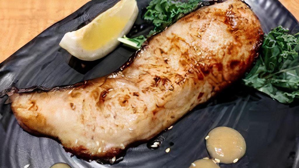 Miso Black Cod · Grilled miso glazed cod fillet.