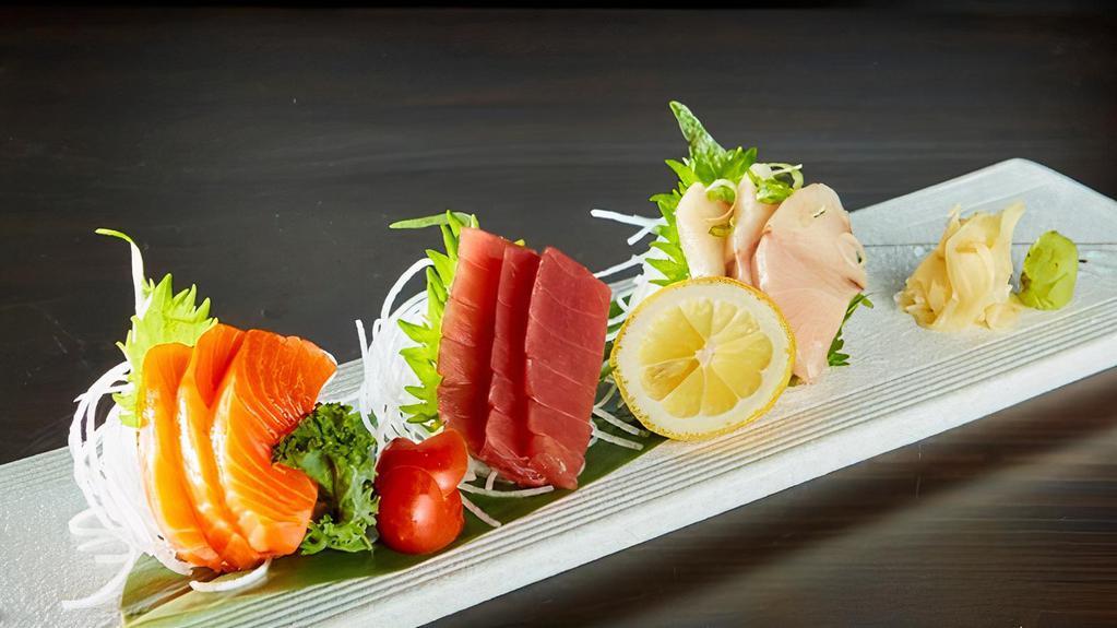 Tricolor Sashimi Appetizer · Tuna, salmon and yellowtail.