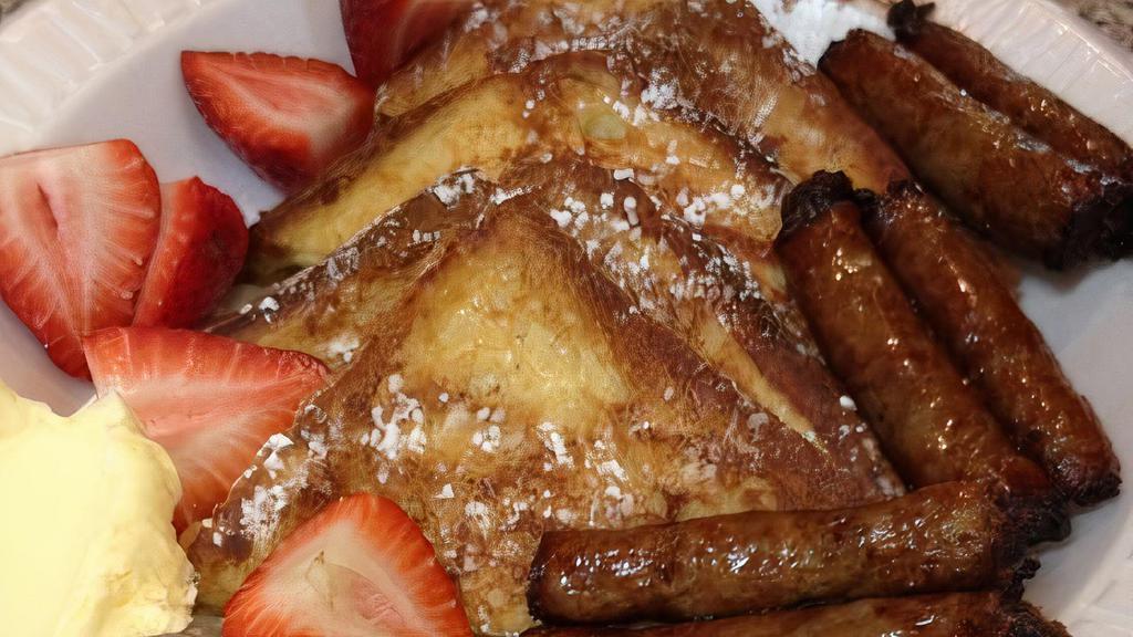 Challah French Toast With Sausage · 