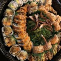 Sushi Lunch · Five piece sushi, one tuna roll.