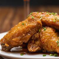 Kfc Korean Fried Chicken Wings (6 Pcs) · Free range organic chicken wings, diped in traditional Korean batter, tossed in your choice ...