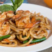 Drunken Noodles · Hot and Spicy. With a choice of Udon (as shown in the picture) or Flat noodles with tomatoes...