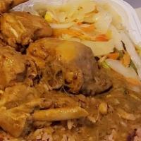 Curry Chicken · Jamaican Classic Cooked in a Spicy and delicious Curry Sauce.