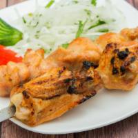 Chicken Shish Kebab · Boneless dark meat chicken.