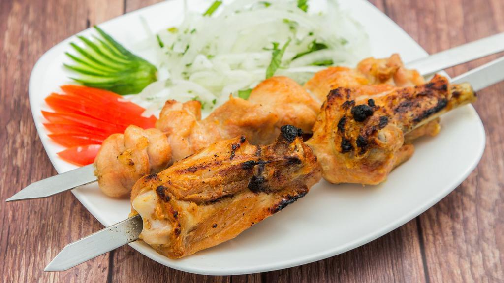 Chicken Shish Kebab · Boneless dark meat chicken.