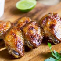 Chicken Wings Shish Kebab · Chicken wings grilled.