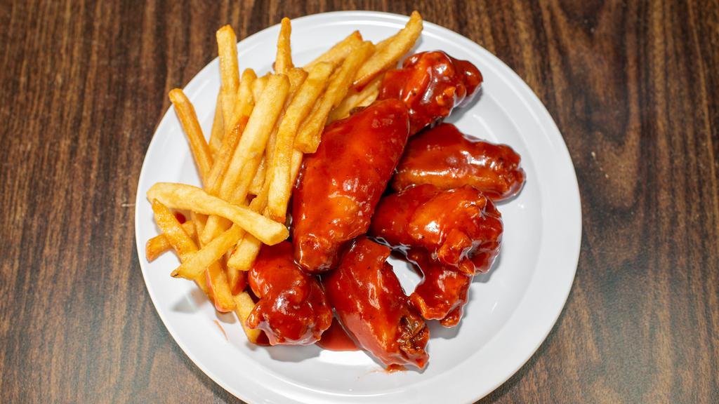 Chicken Wings (6 Pieces) With French Fries · 