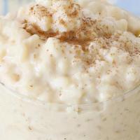Delicious Milky Rice Pudding · The creamy, sweet comfort of old-fashioned rice pudding is made daily in our kitchen and ser...