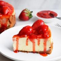 Fresh Sweet Strawberry Cheesecake Slice  · Strawberry cheesecake starts with a base of fluffy, creamy, New York-style cheesecake, and i...