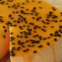Fresh Handmade Passion Fruit Cheesecake Slice · This passion fruit cheesecake is packed with tropical flavors! It's the perfect dessert for ...