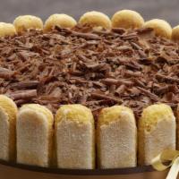 Fresh 8' Whole Lady Finger Tiramisu For 6 To 8 People · A creamy dessert of espresso-soaked ladyfingers surrounded by lightly sweetened whipped crea...