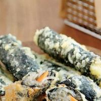 Deep-Fried Seaweed Rolls Stuffed With Glass Noodles (6) · 
