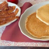 Pancakes With Choice Of Protein · With choice of Bacon, Ham, Pork Roll or Sausage.
