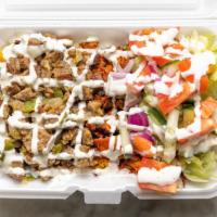 Chicken Platter  · With  Tzatziki Sauce, Side Salad, and delicious Basmati Rice that's made with, Cinnamon,Card...