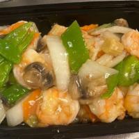 Beef Or Shrimp With Chinese Vegetables · 