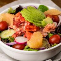 Lobster Salad · Greens, avocado, grapefruit, onion, and vinaigrette.