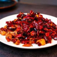 Dried Pepper Chicken 辣子鸡 · Ingredients: chicken, dried red pepper, pepper