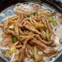 Mustard Pork Noodle Soup 榨菜肉丝汤面 · Ingredients: noodles, Chinese pickles, pork