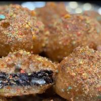 Fried Oreos  (Trix Infused) · 12 pc , trix infused batter & icing