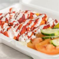 Gyro · Chicken Gyro with rice and salad