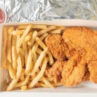 Chicken Tenders · Chicken tender (4) with fries and soda