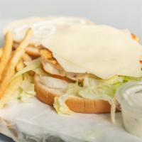 Chicken Sandwich · Chicken sandwiches with fries and soda