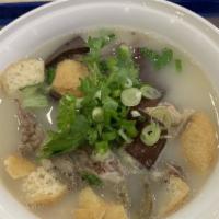 老鸭粉丝汤（鸭胗/鸭肝/鸭血）/ Duck Noodle Soup · 
