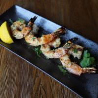 Jumbo Shrimp · Charcoal grilled, lemon juice, olive oil, aromatic herbs