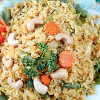 F1 - Fried Rice With Mixed Vegetables · Thai style fried rice, carrot, onion, garlic, tomato, cabbage, mushroom, cauliflower, brocco...