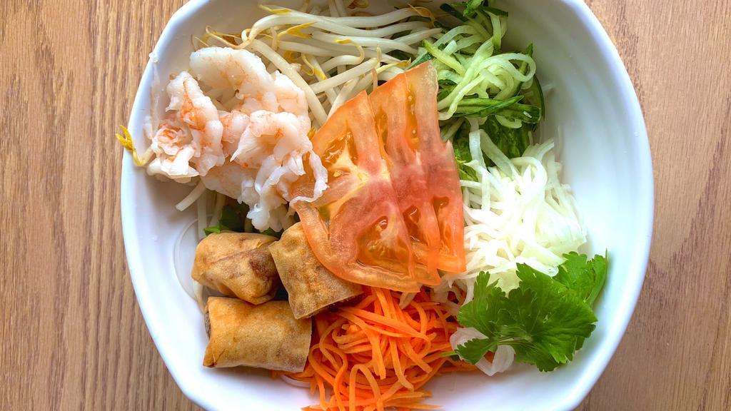 Vb 3. Grilled Shrimp And Pork Vermicelli Bowl · Served with fish sauce and mixed vegetables. 새우+ 돼지고기 석쇠구이+ 버미셀리 국수.