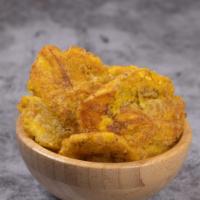 Green Fried Plantain · Fried green plantain.