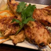 Chicken Satay · House marinated chicken breast on skewer served with homemade peanut sauce
