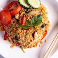 Kao Pad (Fried Rice) · Thai fried rice with egg and scallion.
