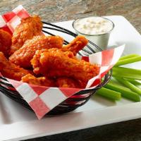 Pound Of Wings · Choice of sauce: Classic, BBQ, sriracha, or sweet and spicy Asian chilli. Served with Bleu c...