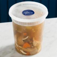 Quart Of Chicken Soup · House-made broth, pulled chicken, carrots, celery, and onions. Heat and serve.