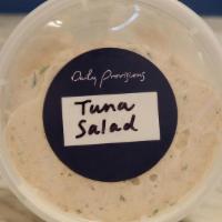 Tuna Salad · Tuna fish salad mixed with fennel seeds, herbs, and onions. One cup.